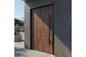 Front door with  High-Pressure Laminate