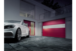 Red Sectional Garage Door