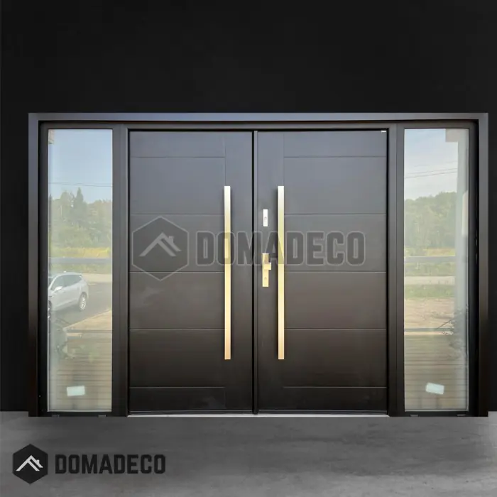 Fargo double door with left and right sidelights Domadeco