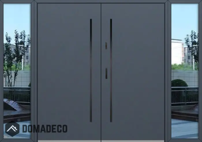 中野庸二、【out door in side(left)】 Fargo double door with left and right sidelights Domadeco