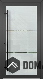 Lim Glass Computer LIM Glass S2 - frosted main door with two transparent stripe Domadeco