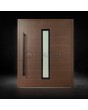 Wenge modern aluminum pivot front door