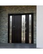 Swap oak solid metal entrance door with two side panels