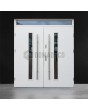 white french double stainless steel front door