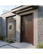 Exterior front metal door