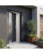 Anthracite steel entry security door