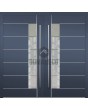 LIM AP02 double - aluminum hinged double entrance door with glass