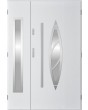 Sta Aries Duo - stainless steel front door with frame with side panel