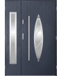 Sta Aries Duo - stainless steel front door with frame with side panel