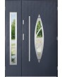 Sta Aries Duo - stainless steel front door with frame with side panel
