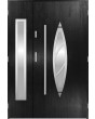 Sta Aries Duo - stainless steel front door with frame with side panel