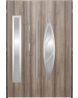 Sta Aries Duo - stainless steel front door with frame with side panel