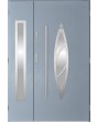 Sta Aries Duo - stainless steel front door with frame with side panel