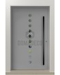 PIVOT Arlekin - aluminium large pivot door with ten small glass