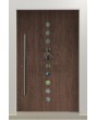 PIVOT Arlekin - aluminium large pivot door with ten small glass