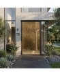 Aluminium hinged door covered with gold stainless steel sheet