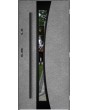 Sta Gemini noir - stainless steel front door with black frame arround glass