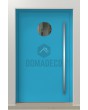 PIVOT Bila -  exterior aluminium pivot door with circular glass
