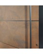 LIM Bruno double - double aluminum front door covered with rust sintered quartz