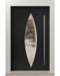 PIVOT C11 - aluminum exclusive pivot door with with oval glass