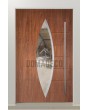 PIVOT C11 - aluminum exclusive pivot door with with oval glass