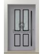 Grey contemporary home aluminium door with glass