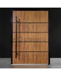 Golden Aluminium pivoting entrance door