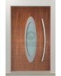 LIM C22 - secure modern aluminum front doors with oval glass