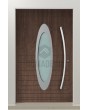 LIM C22 - secure modern aluminum front doors with oval glass