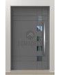 PIVOT C23 - slim frame aluminum pivot front door with five glass