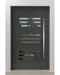 PIVOT C24 - aluminum pivot front door with vertical windows
