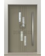 PIVOT C25 - aluminum pivot front door with four windows
