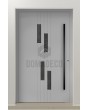 LIM C25 - modern aluminium entrance door with vertical windows