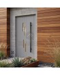 Grey modern aluminium entrance door