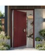 red aluminum milled pivot door