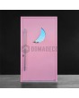 LIM C4 - home aluminium entrance door with a moon-shaped glass