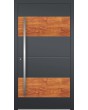 LIM C5 - aluminum front door with wooden decor