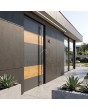 LIM C5 - aluminum front door with wooden decor