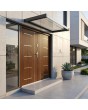 energy-efficient double front entry metal door