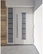 white aluminum glass front door