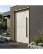 Aluminium hinged door covered with Cristallo sintered quartz