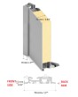 LIM RAIL5 - aluminum front door with vertical slats made of aluminum profiles