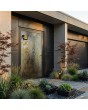 Anthracite modern aluminium door with fusing glass