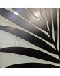 PIVOT G3 - Glass front aluminum pivot door with leaf decorative panel