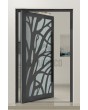 PIVOT G4 - Glass entry aluminum door with decorative panel