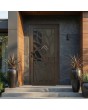 LIM G4 - Glass entry aluminium door with decorative panel