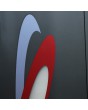 LIM INLAY  - Aluminum main door door with colourful ovals