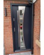 Anthracite stainless steel front door