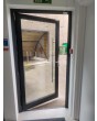 Anthracite fully glazed aluminum front door