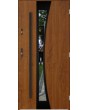 Sta Gemini noir - stainless steel front door with black frame arround glass
